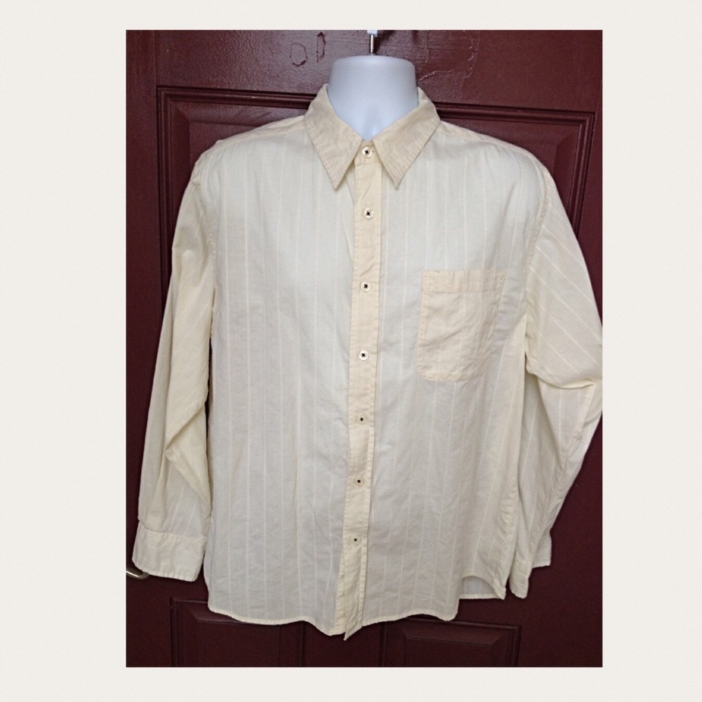 Odo Long Sleeve Button Men’s Shirt Size M